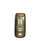 LARGE GOLD FACE VASE CERAMIC